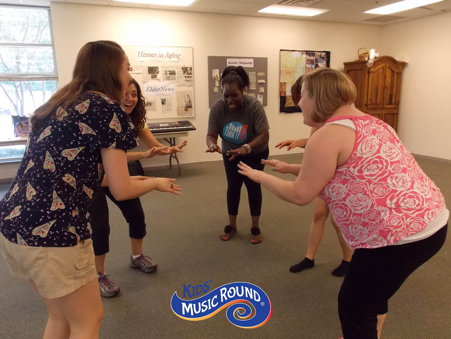 Teachers doing an exercise